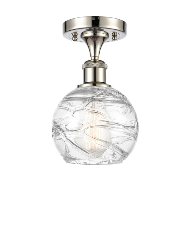 Innovations Lighting Deco Swirl 1 Light 6" Semi-Flush Mount 516-1C-PN-G1213-6-LED
