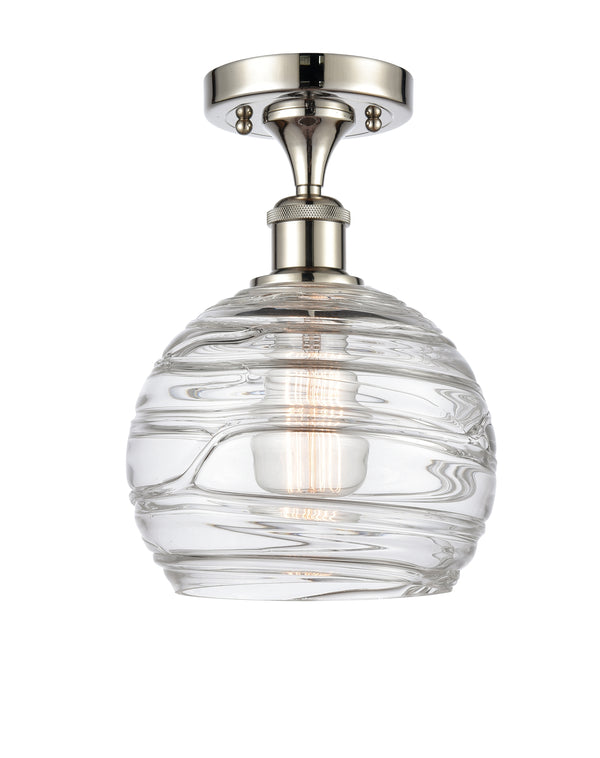 Innovations Lighting Deco Swirl 1 Light 8" Semi-Flush Mount 516-1C-PN-G1213-8-LED