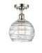 Innovations Lighting Deco Swirl 1 Light 8" Semi-Flush Mount 516-1C-PN-G1213-8-LED