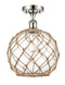 Innovations Lighting Large Farmhouse Rope 1 Light Semi-Flush Mount Part Of The Ballston Collection 516-1C-PN-G122-10RB-LED