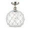 Innovations Lighting Large Farmhouse Rope 1 Light Semi-Flush Mount Part Of The Ballston Collection 516-1C-PN-G122-10RW