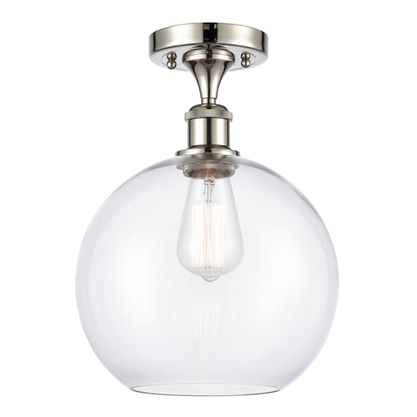 Innovations Lighting Athens 1 Light 10" Semi-Flush Mount 516-1C-PN-G122-10