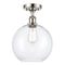 Innovations Lighting Athens 1 Light 10" Semi-Flush Mount 516-1C-PN-G122-10