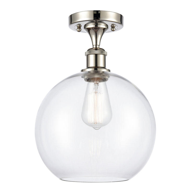 Innovations Lighting Athens 1 Light 10" Semi-Flush Mount 516-1C-PN-G122-10