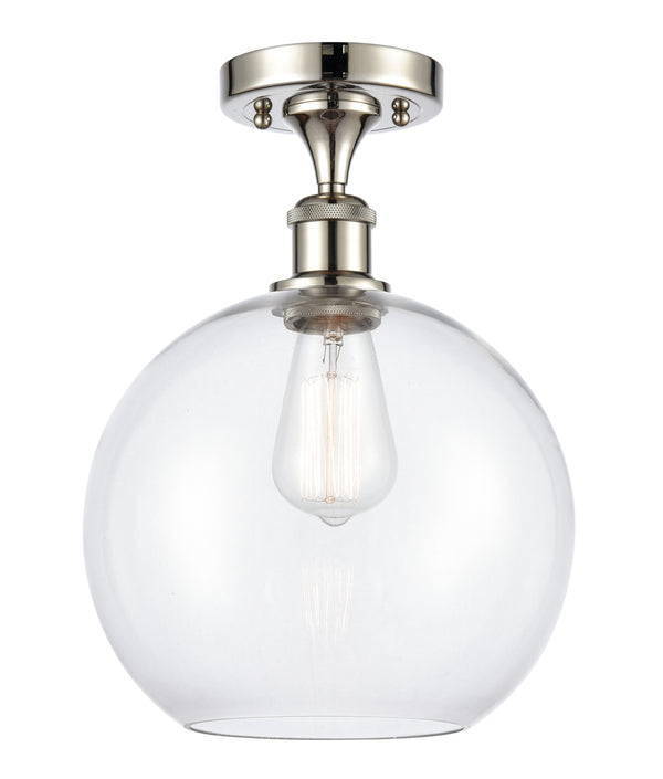 Innovations Lighting Athens 1 Light 10" Semi-Flush Mount 516-1C-PN-G122-10-LED