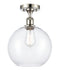 Innovations Lighting Athens 1 Light 10" Semi-Flush Mount 516-1C-PN-G122-10-LED