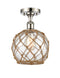 Innovations Lighting Farmhouse Rope 1 Light Semi-Flush Mount Part Of The Ballston Collection 516-1C-PN-G122-8RB-LED