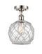 Innovations Lighting Farmhouse Rope 1 Light Semi-Flush Mount Part Of The Ballston Collection 516-1C-PN-G122-8RW-LED