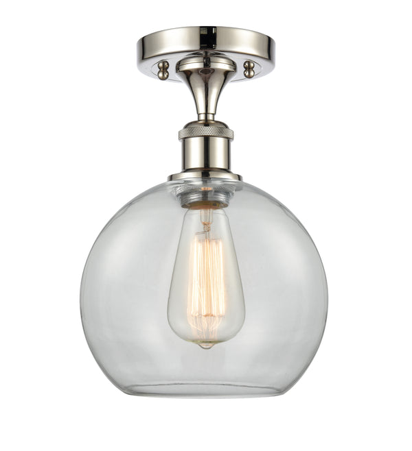 Innovations Lighting Athens 1 Light 8" Semi-Flush Mount 516-1C-PN-G122-8-LED