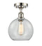 Innovations Lighting Athens 1 Light 8" Semi-Flush Mount 516-1C-PN-G122-8-LED