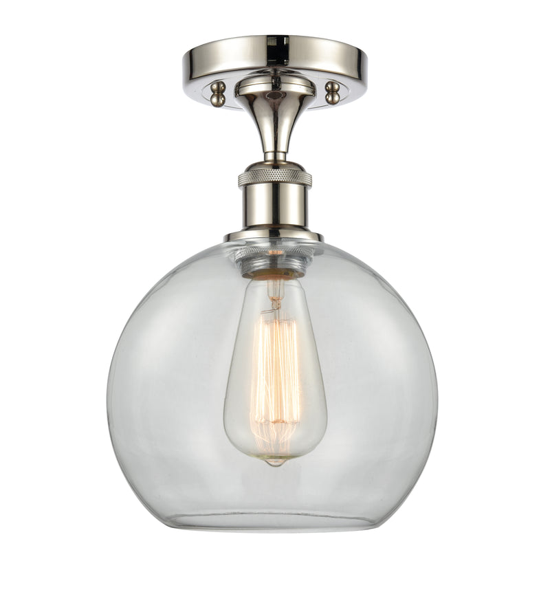 Innovations Lighting Athens 1 Light 8" Semi-Flush Mount 516-1C-PN-G122-8-LED