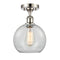 Innovations Lighting Athens 1 Light 8" Semi-Flush Mount 516-1C-PN-G122-8