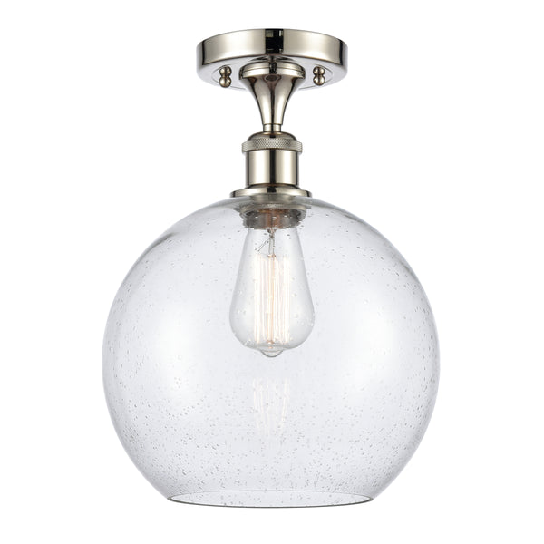 Innovations Lighting Athens 1 Light 10" Semi-Flush Mount 516-1C-PN-G124-10