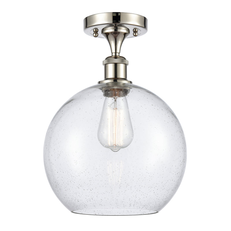 Innovations Lighting Athens 1 Light 10" Semi-Flush Mount 516-1C-PN-G124-10