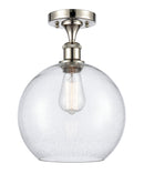Innovations Lighting Athens 1 Light 10" Semi-Flush Mount 516-1C-PN-G124-10-LED