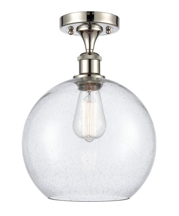 Innovations Lighting Athens 1 Light 10" Semi-Flush Mount 516-1C-PN-G124-10-LED