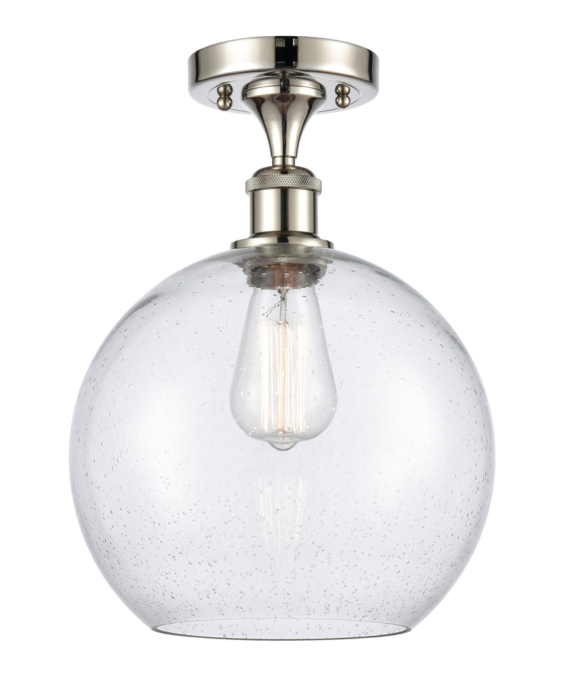 Innovations Lighting Athens 1 Light 10" Semi-Flush Mount 516-1C-PN-G124-10-LED