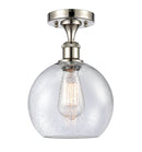 Innovations Lighting Athens 1 Light 8" Semi-Flush Mount 516-1C-PN-G124-8-LED