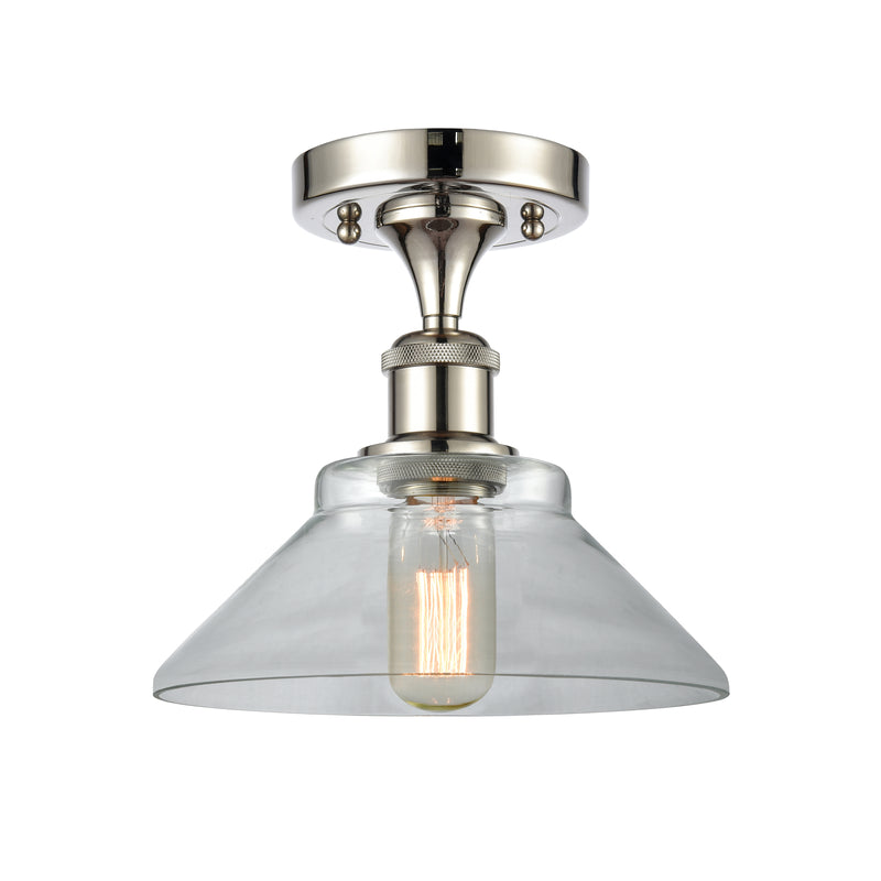 Innovations Lighting Orwell 1 Light Semi-Flush Mount Part Of The Ballston Collection 516-1C-PN-G132