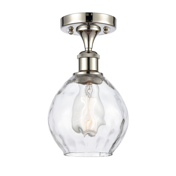 Innovations Lighting Small Waverly 1 Light Semi-Flush Mount Part Of The Ballston Collection 516-1C-PN-G362