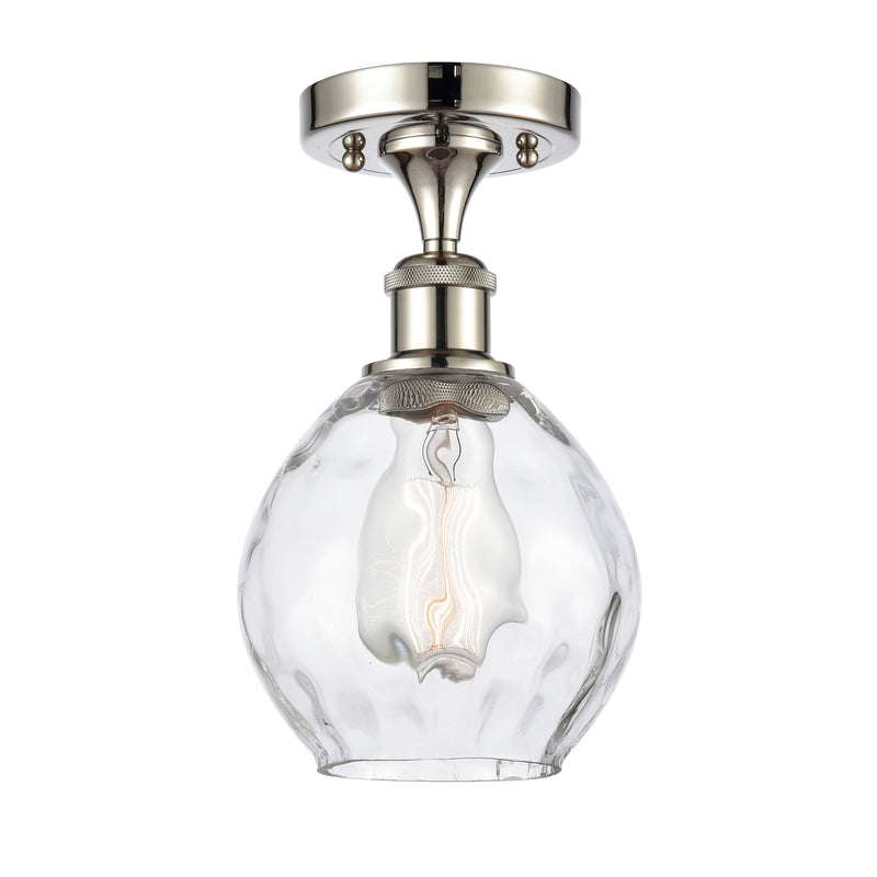 Innovations Lighting Small Waverly 1 Light Semi-Flush Mount Part Of The Ballston Collection 516-1C-PN-G362