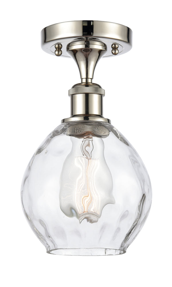 Innovations Lighting Small Waverly 1 Light Semi-Flush Mount Part Of The Ballston Collection 516-1C-PN-G362-LED