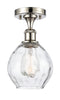 Innovations Lighting Small Waverly 1 Light Semi-Flush Mount Part Of The Ballston Collection 516-1C-PN-G362-LED