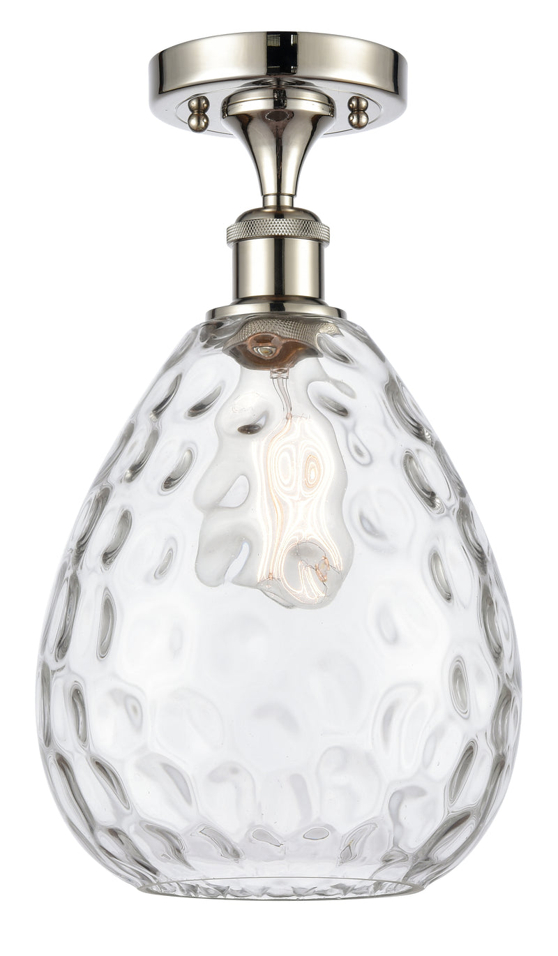 Innovations Lighting Large Waverly 1 Light Semi-Flush Mount Part Of The Ballston Collection 516-1C-PN-G372-LED