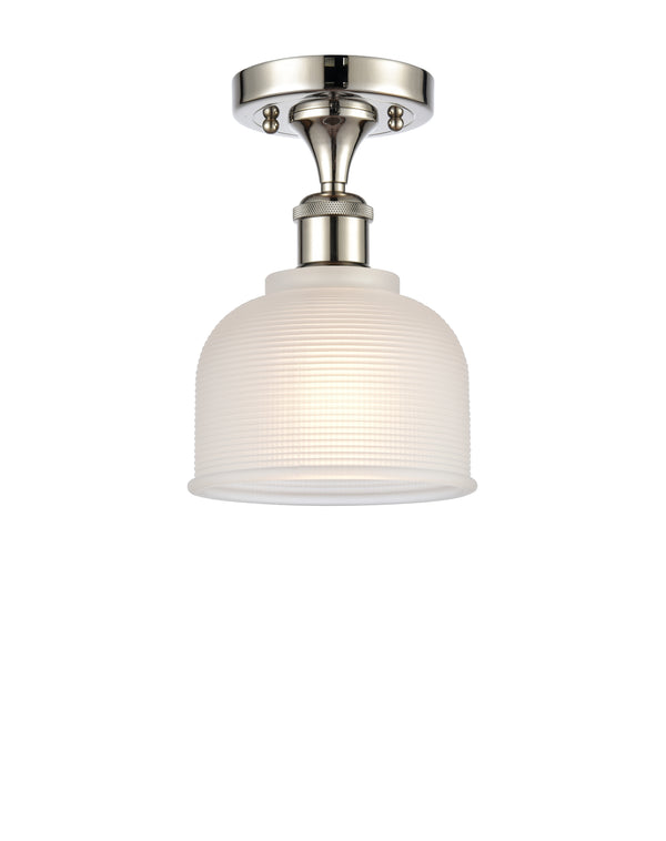 Innovations Lighting Dayton 1 Light Semi-Flush Mount Part Of The Ballston Collection 516-1C-PN-G411-LED