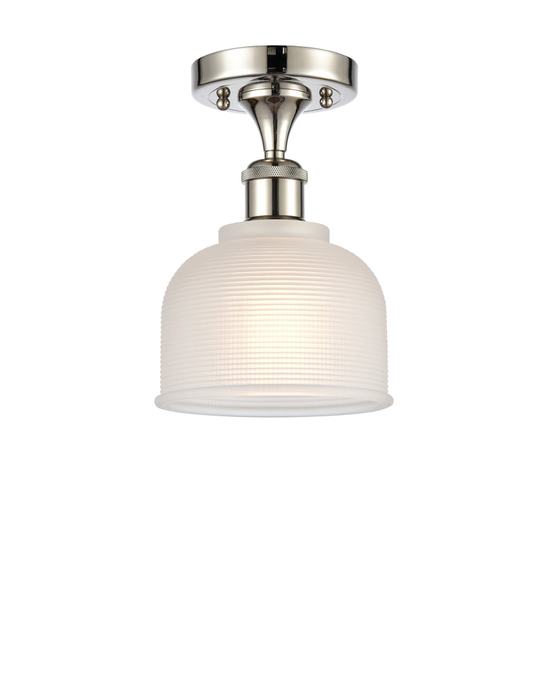Innovations Lighting Dayton 1 Light Semi-Flush Mount Part Of The Ballston Collection 516-1C-PN-G411-LED