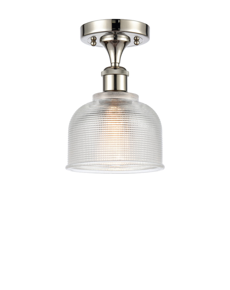 Innovations Lighting Dayton 1 Light Semi-Flush Mount Part Of The Ballston Collection 516-1C-PN-G412-LED