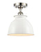 Innovations Lighting Adirondack 1 Light Semi-Flush Mount Part Of The Ballston Collection 516-1C-PN-M14-W-LED