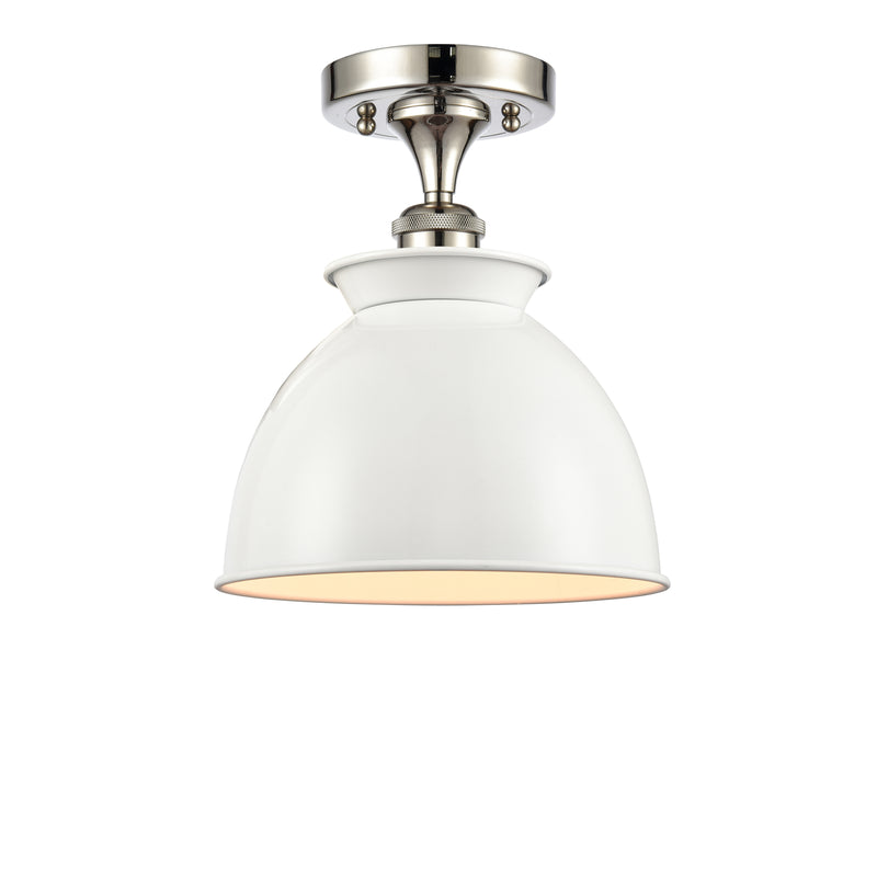 Innovations Lighting Adirondack 1 Light Semi-Flush Mount Part Of The Ballston Collection 516-1C-PN-M14-W
