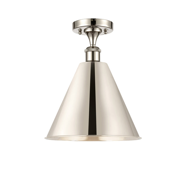 Innovations Lighting Ballston Cone 1 Light" Semi-Flush Mount 516-1C-PN-MBC-12-PN