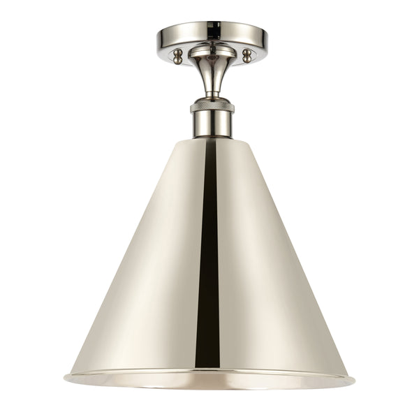 Innovations Lighting Ballston Cone 1 Light" Semi-Flush Mount 516-1C-PN-MBC-16-PN