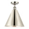 Innovations Lighting Ballston Cone 1 Light" Semi-Flush Mount 516-1C-PN-MBC-16-PN