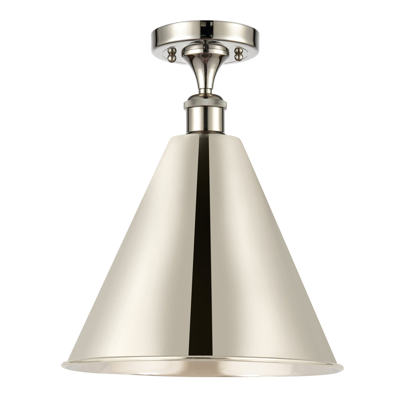Innovations Lighting Ballston Cone 1 Light" Semi-Flush Mount 516-1C-PN-MBC-16-PN