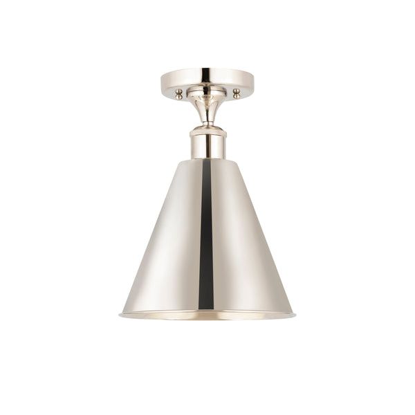 Innovations Lighting Ballston Cone 1 Light" Semi-Flush Mount 516-1C-PN-MBC-8-PN