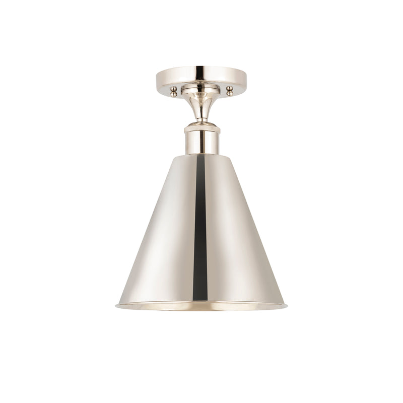 Innovations Lighting Ballston Cone 1 Light" Semi-Flush Mount 516-1C-PN-MBC-8-PN