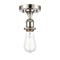 Innovations Lighting Bare Bulb 1 Light Semi-Flush Mount Part Of The Ballston Collection 516-1C-PN