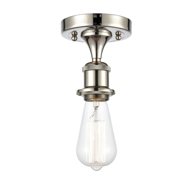Innovations Lighting Bare Bulb 1 Light Semi-Flush Mount Part Of The Ballston Collection 516-1C-PN