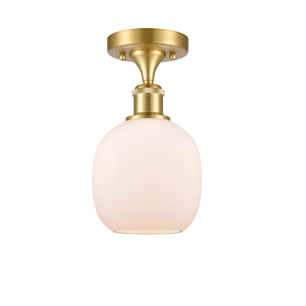 Innovations Lighting Belfast 1 Light Semi-Flush Mount Part Of The Ballston Collection 516-1C-SG-G101