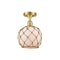 Innovations Lighting Farmhouse Rope 1 Light Semi-Flush Mount Part Of The Ballston Collection 516-1C-SG-G121-8RB