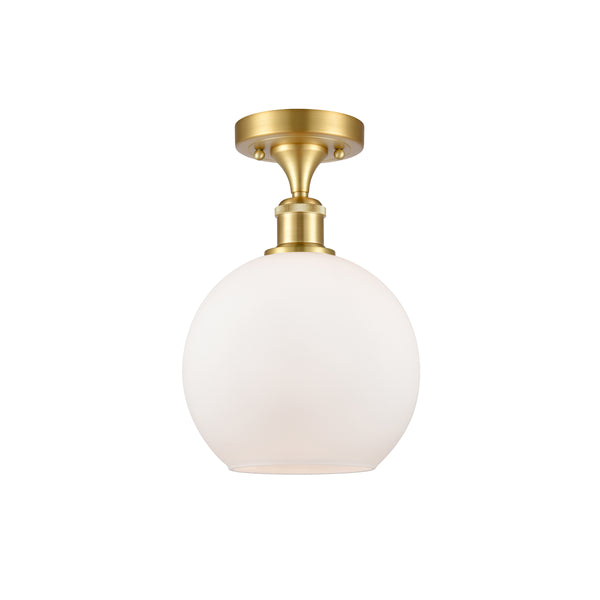 Innovations Lighting Athens 1 Light 8" Semi-Flush Mount 516-1C-SG-G121-8