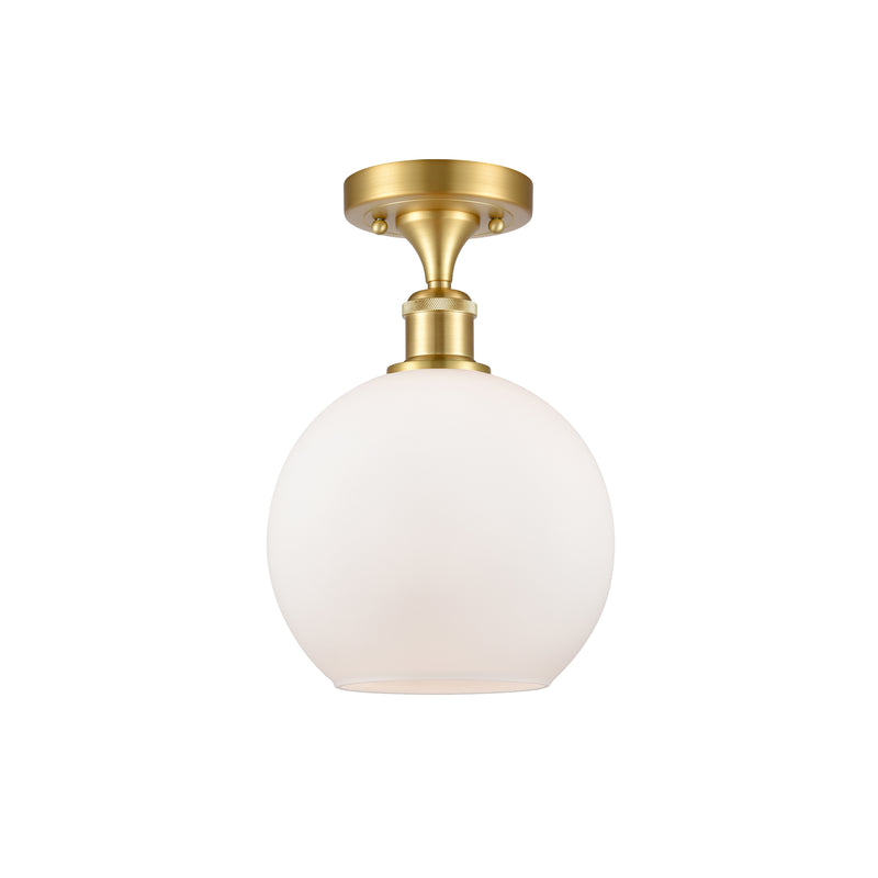 Innovations Lighting Athens 1 Light 8" Semi-Flush Mount 516-1C-SG-G121-8