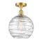 Innovations Lighting Deco Swirl 1 Light 10" Semi-Flush Mount 516-1C-SG-G1213-10