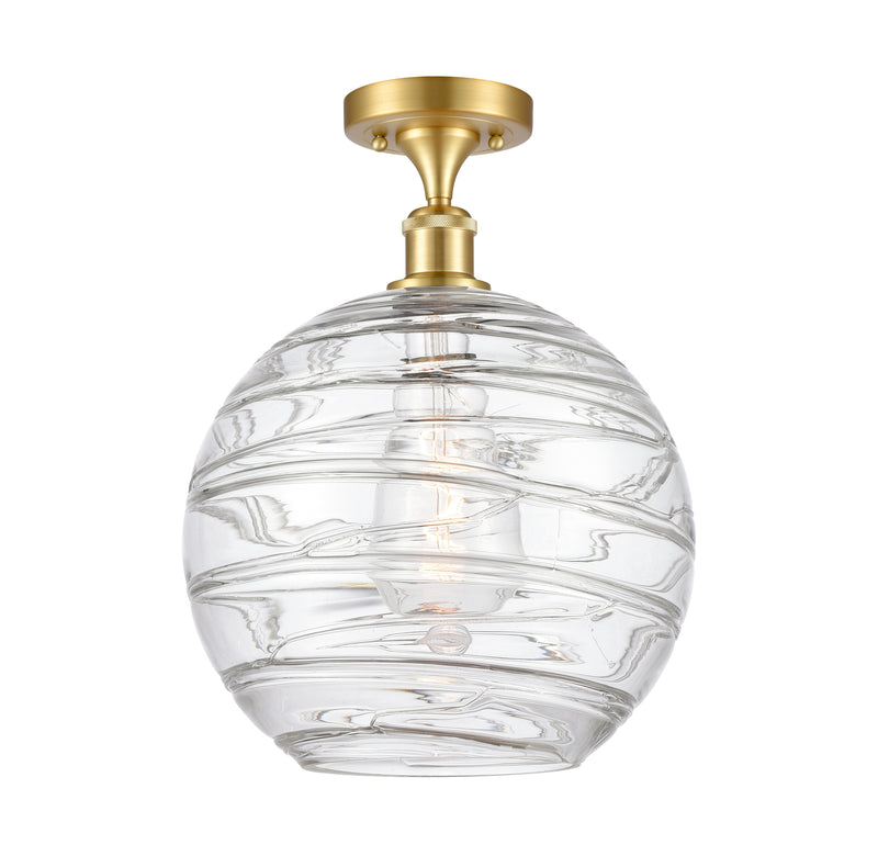 Innovations Lighting Deco Swirl 1 Light 12" Semi-Flush Mount 516-1C-SG-G1213-12-LED