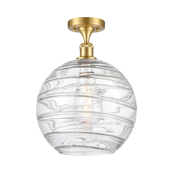 Innovations Lighting Deco Swirl 1 Light 12" Semi-Flush Mount 516-1C-SG-G1213-12