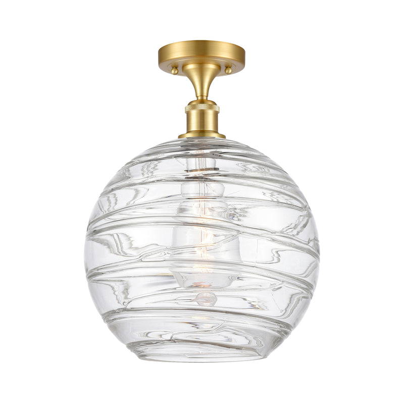 Innovations Lighting Deco Swirl 1 Light 12" Semi-Flush Mount 516-1C-SG-G1213-12