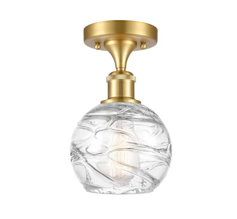 Innovations Lighting Deco Swirl 1 Light 6" Semi-Flush Mount 516-1C-SG-G1213-6-LED